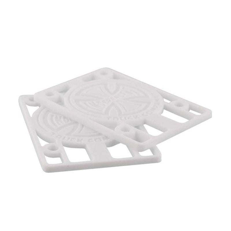 Independent Trucks Skateboard Risers 1/8" White (Pair) Riser Pads (Hard) - Image 2